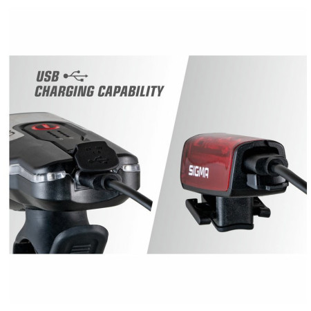 Lumină față / spate Sigma Aura 80 USB + Blaze