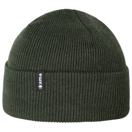 Căciulă croșetată merino Kama LA05 verde închis dark green