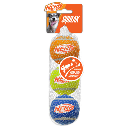 Jucărie pentru câini Nerf Dog Squeak Tennis Ball 3 pcs