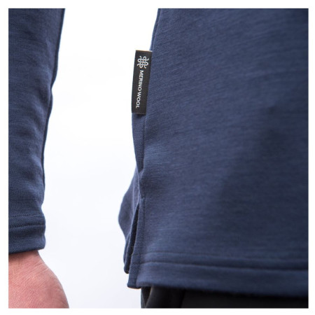 Tricou funcțional bărbați Sensor Merino Blend Typo deep blue
