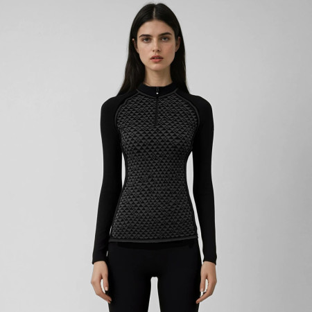 Tricou funcțional femei Zulu Merino 240 Zip Long