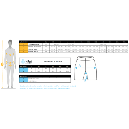 Pantaloni scurți bărbați Kilpi Asher-M