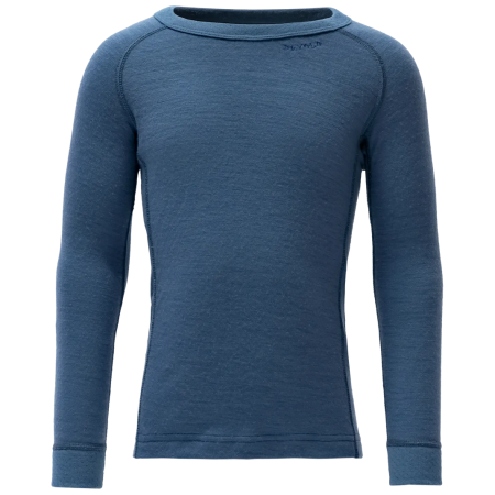 Tricou funcțional copii Devold Duo Active Merino Shirt Kid Berry albastru închis Berry
