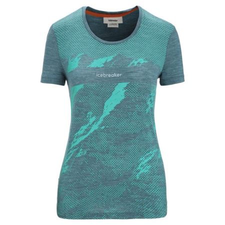 Tricou funcțional femei Icebreaker Women Sphere II SS Tee Trail verde