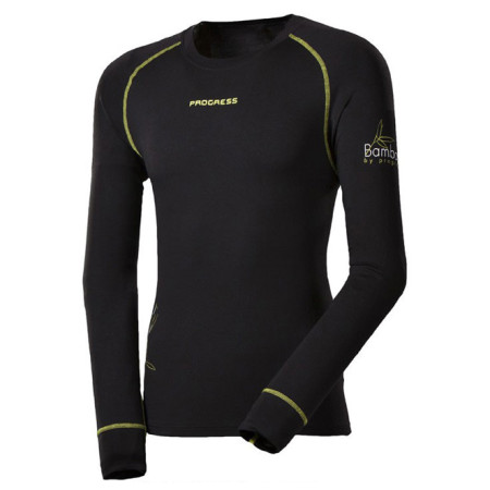 Tricou termic bărbați Progress Tricou termo E NDR 28DA mâneci lungi 2 negru Black/GreenStitching