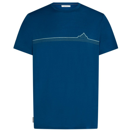 Tricou bărbați Icebreaker Men Merino 150 Tech Lite SS Tee Range Stripes albastru Atlantis
