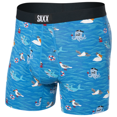 Boxeri Saxx Ultra Super Soft Boxer Brief Fly albastru deschis seas the day-lake blue