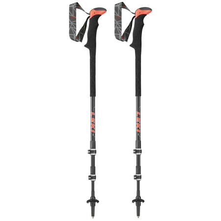 Bețe de trekking Leki Carbon TA XTG negru BlackFluorescentRedWhite