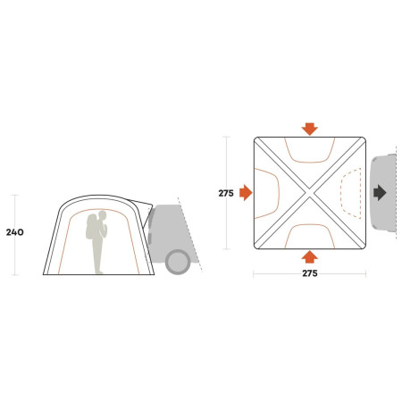 Cort auto Ferrino Wanderer Trunk Tent