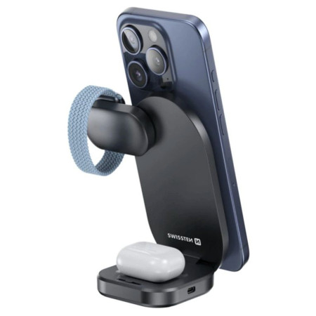 Încărcător fără fir Swissten MagBase 3-in-1