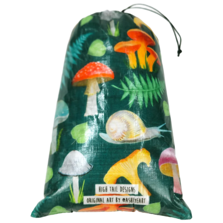 Ambalaj High Tail Designs Drawstring Stuff Sack Forest Mushroom verde Forest Mushroom