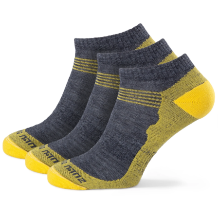 Șosete Zulu Merino Summer 3-pack gri/galben grey/yellow