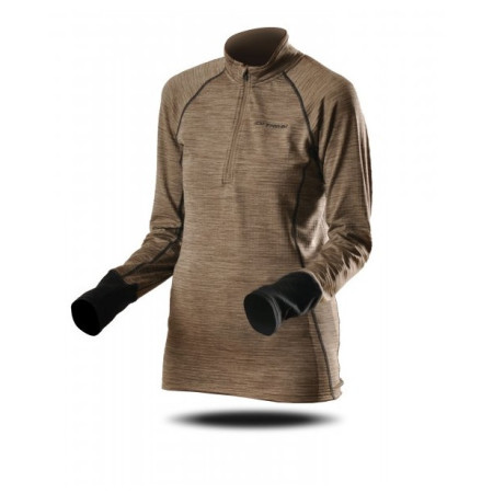 Hanorac femei Trimm Clinic Lady verde lite khaki/grey melange