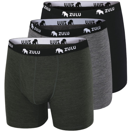 Boxeri bărbați Zulu Merino 160 6in 3-pack diferite variații de culori