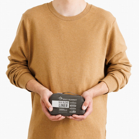 Inserție pentru sacul de dormit Sea to Summit Silk Blend Sleeping Bag Liner - Rectangular w/ Pillow Sleeve