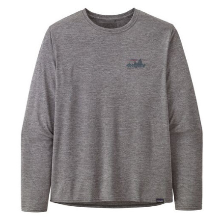 Tricou bărbați Patagonia M's L/S Cap Cool Daily Graphic Shirt gri '73 Skyline: Feather Grey