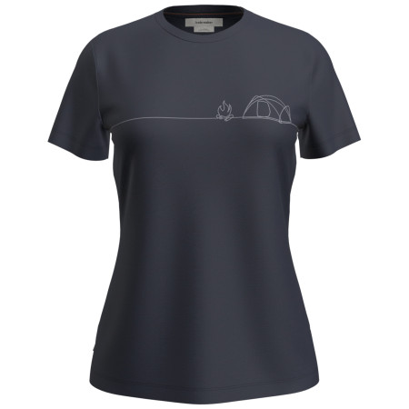 Tricou funcțional femei Icebreaker W Mer 150 Tech Lite SS Tee Single Line C albastru închis Midnight Navy