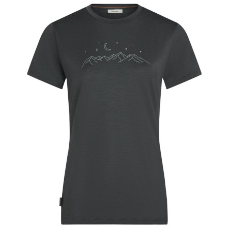 Tricou femei Icebreaker Women Merino 150 Tech Lite SS Tee Sparkling Stars gri închis Obsidian