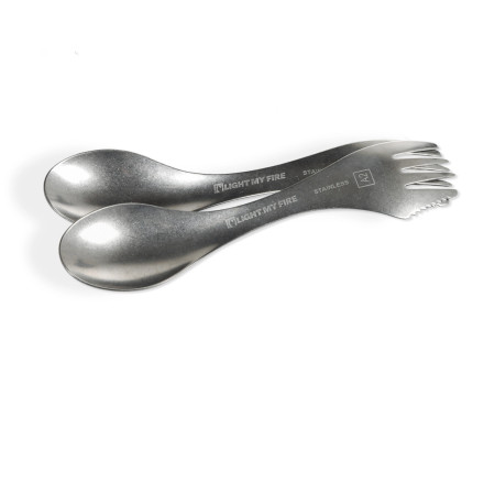 Lingură - furculiță Light My Fire Swedish Spork 2-pack argintiu stainless