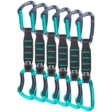 Buclă echipată Skylotec Lime Set Nylon PRO - 6 PACK gri/verde Anthracite/Acquamarine