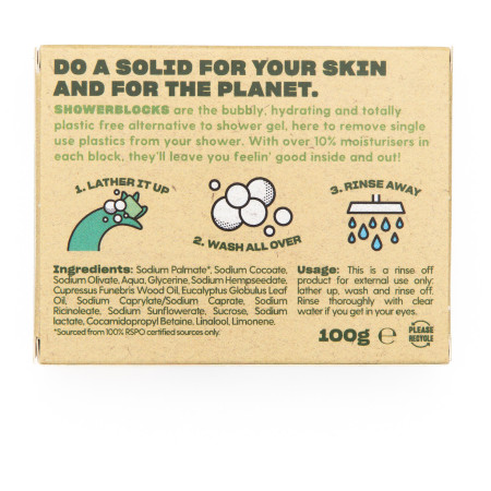 Gel de duș Totally Solid Solid Shower Gel EO Range - Cedarwood & Eucalyptus