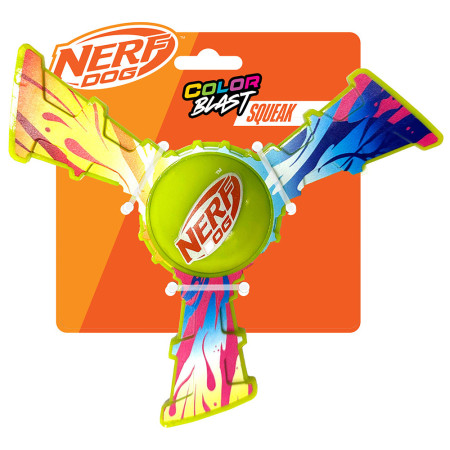 Jucărie pentru câini Nerf Dog Color Grip Tri Flyer 20 cm