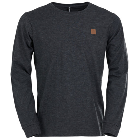 Tricou funcțional bărbați Fundango Justin Longsleeve T-shirt negru black heather