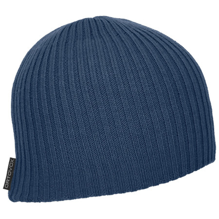 Căciulă Ortovox Double Rib Logo Beanie albastru închis NightBlue