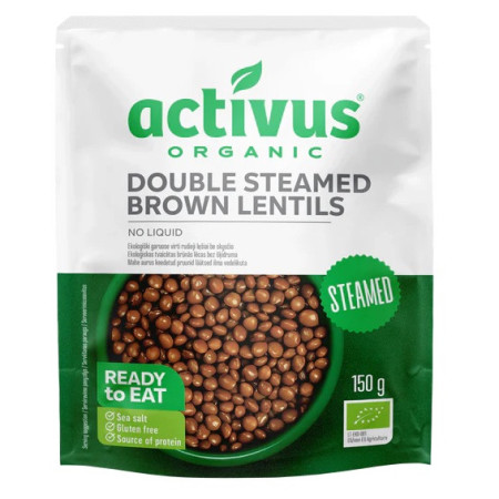 Fel principal Activus Linte brună la abur, fără zeamă, 150 g BIO