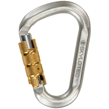 Carabinieră Skylotec Snappy Steel TG (triplex gate) gri deschis No colour