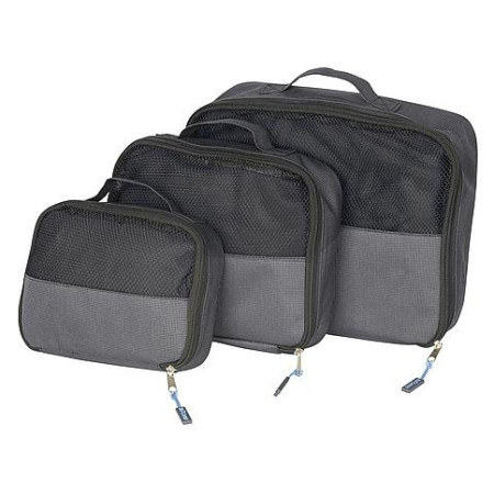 Cestovní organizér Bo-Camp Travel Pack Cubes 3 velikosti negru