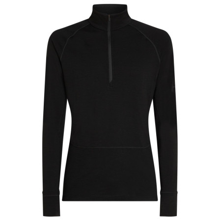 Tricou funcțional bărbați Icebreaker Men Mer 200 ZoneKnit LS Half Zip negru Black