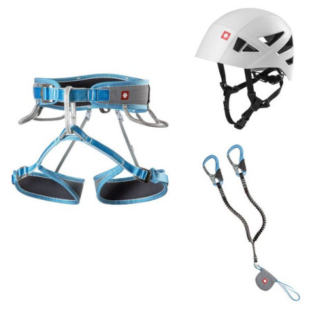 Set pentru Via Ferrata Ocún Via Ferrata Twist Tech Eco Captur Lite Swivel Shard Set gri/albastru Grey / Blue