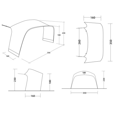 Anexă pentru cort Outwell Wakefield L Tent Connector