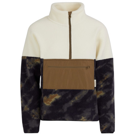 Hanorac femei Fundango Riva Hybrid Pullover bej/maro forest night