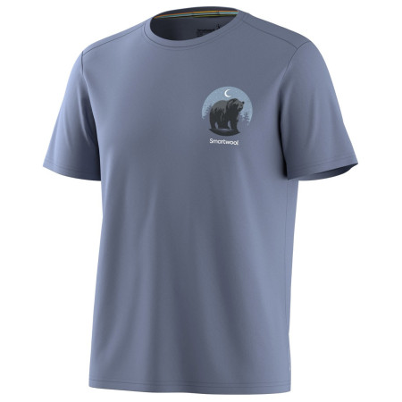 Tricou funcțional bărbați Smartwool Men's Lunar Bear Active Short Sleeve Graphic Tee albastru închis NIGHTFALL BLUE