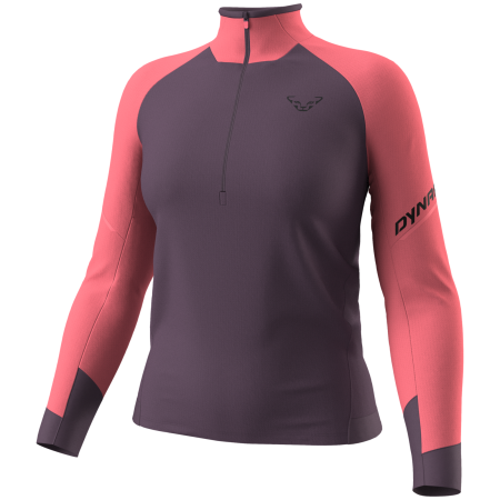 Tricou funcțional femei Dynafit Alpine L/S 1/2 Zip Tee W roz 6171 - cabana/6A90