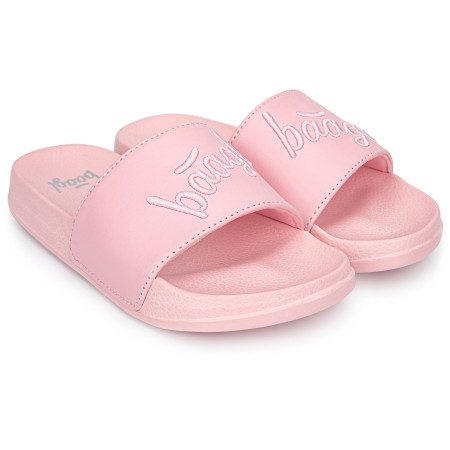 Papuci copii Baagl Logo Pink