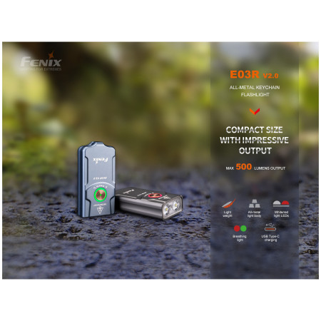 Lanterna reîncarcabilă Fenix E03R V2.0