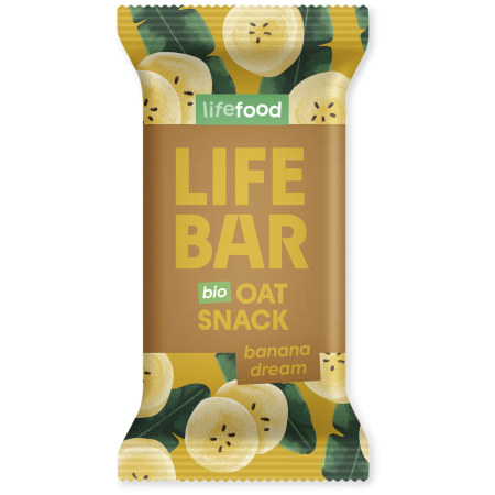 Baton Lifefood Lifebar Oat Snack banánový BIO 40 g