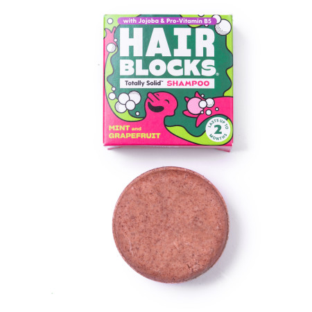 Șampon Shower Blocks Solid Shampoo - Mint & Grapefruit roșu