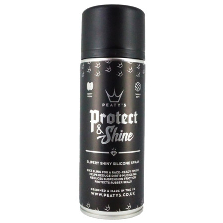 Soluție de curățare Peaty´s Protect & Shine Silicone Spray negru/alb
