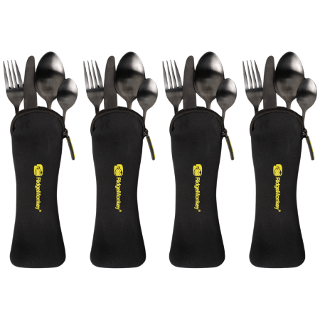 Set tacâmuri Ridge Monkey DLX Cutlery Set Four Pack