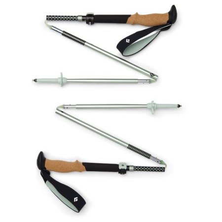 Bețe de trekking Black Diamond Pursuit FLZ Trekking Poles negru/verde