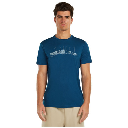Tricou bărbați Icebreaker Men Merino 150 Tech Lite SS Tee The Peaks