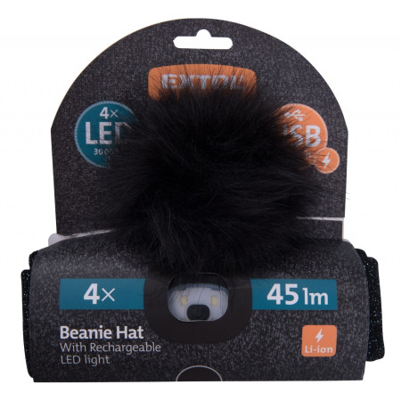 Căciulă cu lanternă frontală femei Extol Light women