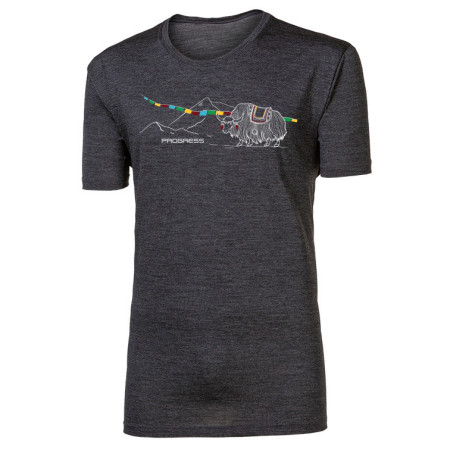 Tricou funcțional bărbați Progress Hrutur Yak gri šedý melír