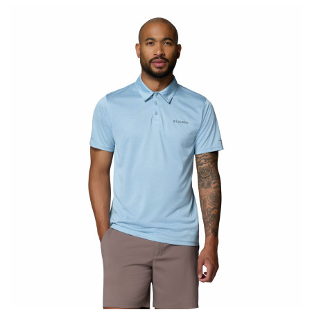 Tricou bărbați Columbia Columbia Hike™ Polo albastru Ripple Blue Heather