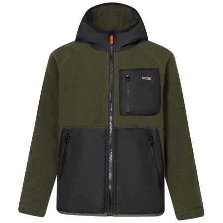 Hanorac copii Regatta Munro Hybrid Jacket DarkKhak/Blk verde închis DarkKhak/Blk
