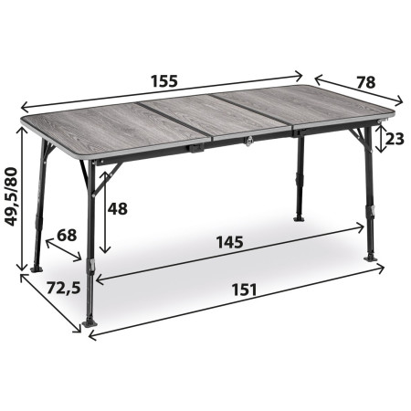 Masă Brunner ELùtop 6 ComPack Extension